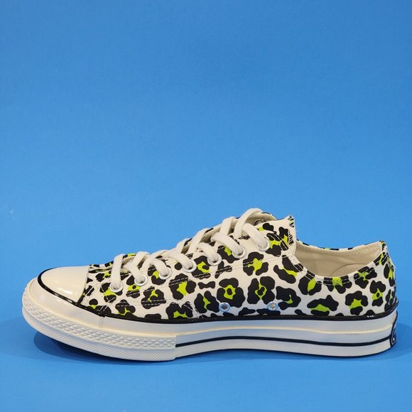 Converse Chuck 70 Ox Low Neon Leopard Sneakers 164410C NWT - Picture 3 of 6